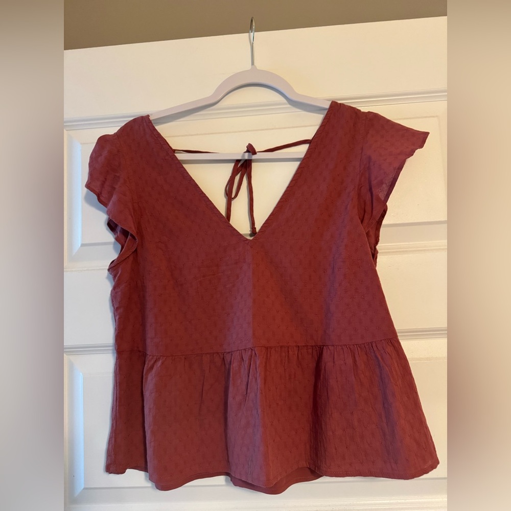 Abercrombie & Fitch Terracotta Tie-Back Top